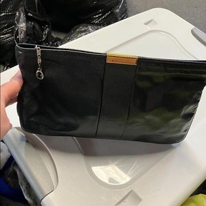 Black Leather Clutch